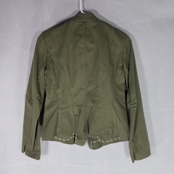 Heather Harlan Unlined Army Jacket Olive XS and S - MSRP $450 - NWOT - Picture 3 of 8